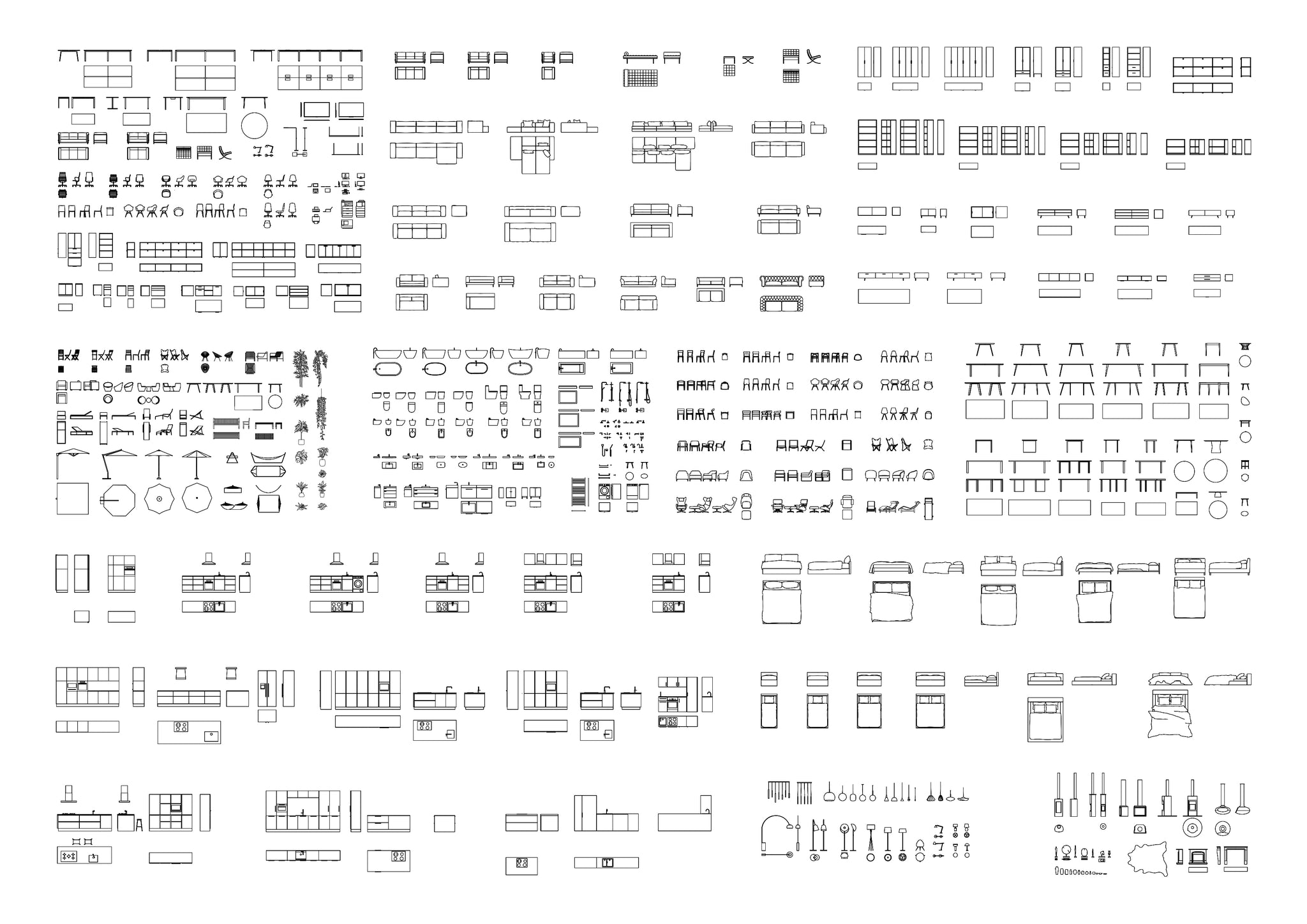 250+ Furniture Dwg Cad Blocks In Plan And Elevation (all Packs) – Cadnature