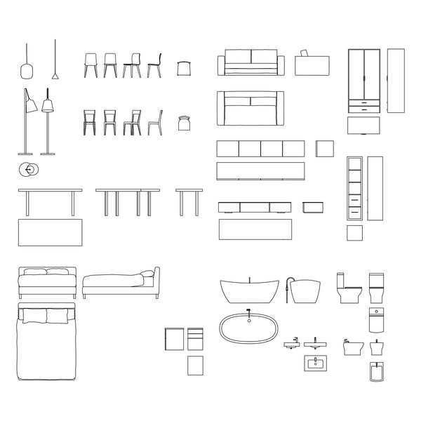 FREE Furniture DWG CAD Blocks in Plan and Elevation – Cadnature