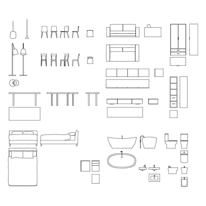 FREE Furniture DWG CAD Blocks in Plan and Elevation – Cadnature